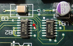 Cleaned-recapped-with-broken-trace-at-pin-edge.jpg Cleaned-recapped-with-broken-trace-at-pin-edge.jpg